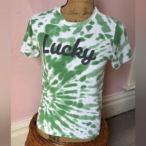 Grayson Threads Green Tie-Dye 'Lucky' Tee